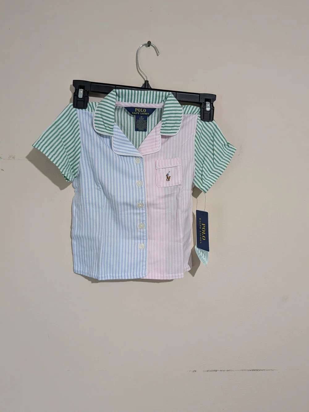 Girls Oxford Short Pyjama Set in Multicolour